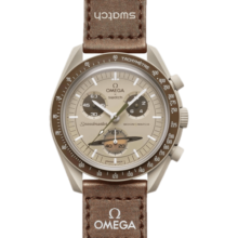 欧米茄（OMEGA）斯·沃琪S·WATCH联名款行星系列男女石英表42mm 浅棕盘SO33T100土星