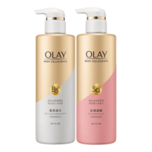 OLAY玉兰油烟酰胺沐浴露 透光500g+柔滑500g 香氛滋润保湿