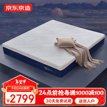 京东京造 黑标系列 双面双感分区弹簧床垫 1.5×2米 星际白