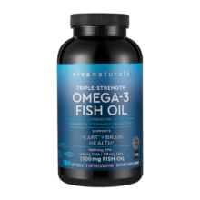 Viva Naturals美国进口高纯度rTG结构深海鱼油DPA天然omega3欧米伽3软胶囊180粒