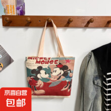 新款卡通可爱手提包女高颜值ins宝妈外出上班日系手拎小包便当包 米老鼠 小包