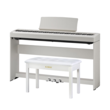 卡瓦依（KAWAI）ES120电钢琴便携立式重锤键盘智能蓝牙家用钢琴入门教学专业考级 ES120灰色+原厂木架+三踏板+礼包