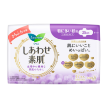 乐而雅花王进口F透气棉柔纤巧特长日用护翼型卫生巾25cm17片姨妈巾囤货