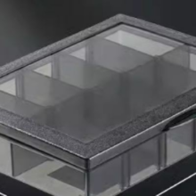 deli 得力 黑色透明零件盒 10格