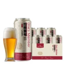 1月6日:1号会员店 拉格壹号 全麦精酿黄啤酒 500ml 6罐  酒花绵密