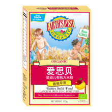 爱思贝（EARTH'S BEST）有机香蕉苹果大米粉高铁米糊米粉婴儿有机食品宝宝辅食6个月175g