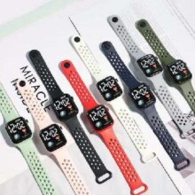 京喜 高颜值LED电子手表 时尚方形 抹茶绿 多款可选