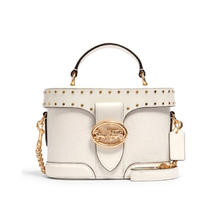 COACH 蔻驰 女士KAY中号单肩包手提桶盒子包 白色