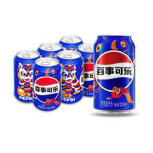 PLUS会员:百事可乐 Pepsi 碳酸饮料 330ml*6听