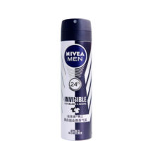 妮维雅（NIVEA）男士黑白出众爽身气雾 150ml（ 夏季  腋下抑汗 干爽）