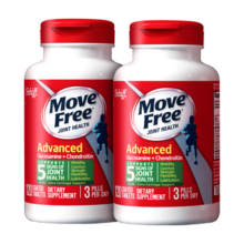 益节Move Free氨糖软骨素维骨力钙片成人 中老年美国进口绿瓶120粒×2