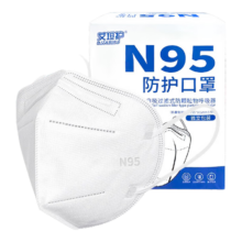 plus会员：艾坦护 N95口罩 50只/盒 独立包装五层防护双层熔喷布 一次性3d立体