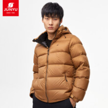 君羽户外鹅绒羽绒服男加厚保暖800蓬松度秋冬男士面包服可收纳 E52115 焦糖色-男款 M 推荐男120-135斤/女95-110斤