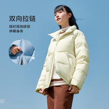 森马 张新成同款|森马羽绒服男2024冬季男士三防云朵黑色外套立领