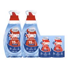 奥妙（OMO）快洗洗衣液5.2斤（1.2kg*2+100g*2），赠品多，折0元
