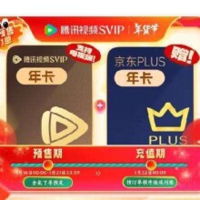 腾讯视频 Tencent Video 超级影视年卡+京东PLUS年卡 支持电视端