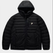 plus会员，预售：FILA FUSION 斐乐潮牌 轻薄羽绒服男 外套 正黑色-BK L 175/96A