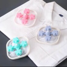 雪花形洗衣机过滤网袋除毛去毛器1个装-绿色