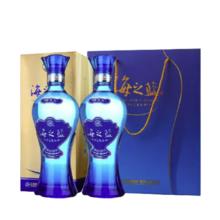 洋河 海之蓝 42%vol 绵柔浓香型白酒 375mL*2瓶