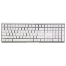 CHERRY樱桃 MX3.0S机械键盘 游戏键盘 电竞键盘 办公电脑键盘 有线全尺寸 铝合金外壳 无钢结构 白色红轴
