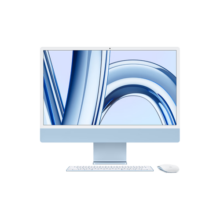 Apple/苹果AI笔记本/2023款 iMac 24英寸蓝色 4.5K屏 M3(8+10核) 8G 256G  一体式电脑MQRQ3CH/A