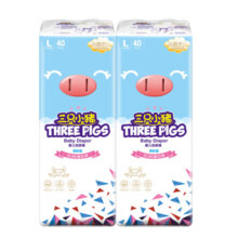 三只小猪Thethreepiggy3D轻薄纸尿裤L码80片(9-14KG)