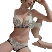 Glambody MAGIC NATURAL LINE乳胶内衣女小胸聚拢显大调整型收副乳防下垂无钢圈文胸套装682181 绿色 70A
