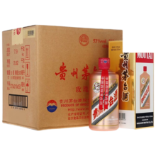 plus会员：MOUTAI 茅台 颜色系列 玫瑰金色 酱香型白酒 53度 500ml*6 整箱装