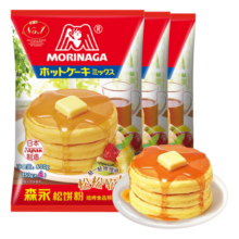 森永（Morinaga）松饼粉日本进口小麦预拌粉华夫饼粉早餐自制烘焙原料快速方便年货 松饼粉 600g*3袋 【12小包】
