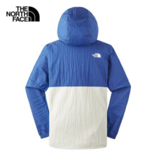 The North Face北面防风夹克男户外防风防泼外套7WDM 白色/蓝色/N3O M