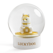 西罗斯（SEEROSE）柴犬水晶球幸运儿狗公仔办公室摆件开业送朋友创意纪念生日礼物 幸运儿-水晶球(不支持代写贺卡)