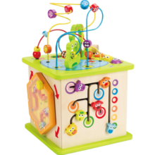 Hape(德国)儿童早教玩具新年礼盒六面体百宝箱开心农场游戏盒 E1810
