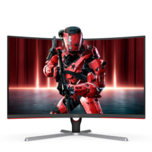 AOC 31.5英寸 1000R 2K高清 165Hz HDR10 1ms响应 广色域 低蓝光不闪 曲面游戏电竞显示器 CQ32G3SE