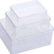 保联零件盒收纳盒工具盒螺丝配件物料元件工具样品塑料分类分隔配件盒 方形 37x37x20  多种尺寸可选