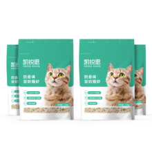 PLUS会员：凯锐思 豆腐猫砂 除味猫沙低粉尘大颗粒结团吸水可冲厕所 4包 共18.4斤