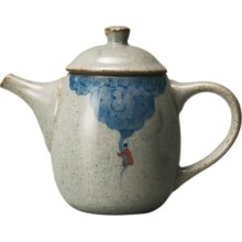 容山堂景致 陶瓷仿古青花茶壶 大号家用哥窑手绘泡茶单壶功夫茶具