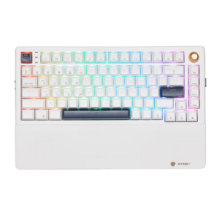 黑峡谷（Hyeku） E2sPro 82键无线蓝牙三模客制化机械键盘 热插拔gasket自定义旋钮PBT键帽 星光白 BOX烟漠轴