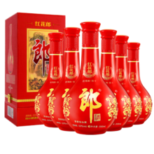 plus会员：郎酒红花郎10 酱香型白酒 53度 500ml*6瓶 非原箱（新老包装年份随机)
