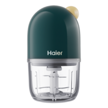 海尔（Haier）婴儿辅食机家用小型多功能绞肉机打泥搅拌榨汁研磨料理机 HBP-C201G 碧玺绿 6叶刀头