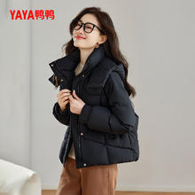 YAYA 鸭鸭 女士羽绒服 YE4B605982H-308778 2024冬季新品短款连帽加厚
