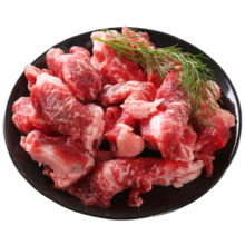 plus会员:庖牛佳 国产黄牛原切骨钙牛肉块2斤 脆骨牛软骨烧烤食材谷饲生鲜清真牛肉