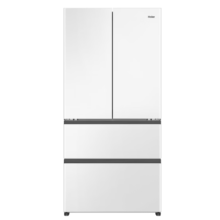 海尔（Haier）460升冰箱嵌入式超薄法式多门四开门冰箱白色 家用大容量一级能效变频风冷无霜零距离嵌入底部散热 零嵌冰箱BCD-460WGHFD4DW9U1