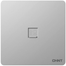 正泰（CHNT）开关插座墙壁面板家用86型面板八芯数据电脑插座（六类）6C幻银灰