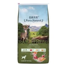 伯纳天纯生鲜系列冻干全阶段通用犬粮丛林探秘(牛肉+鱼肉+鹿肉)12kg/24斤