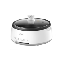 美的（Midea）电火锅家用4L 多功能电炒锅电煮锅 电热锅 分体设计锅身 易清洗 不粘锅 智能 DY28P151