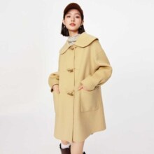 SEIFINI 诗凡黎 外套秋冬100%羊毛双面毛呢外套女