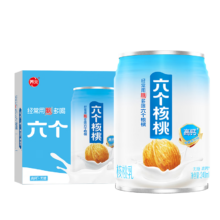 PLUS会员：养元六个核桃 无糖高钙核桃乳植物蛋白饮品 240ml*16罐