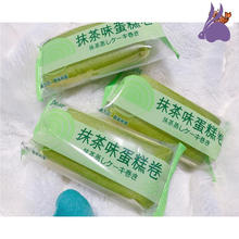 88VIP会员：比比赞 抹茶毛巾卷蛋糕300g面包整箱早餐蛋糕点心网红休闲小零食品