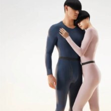 plus会员: Bananain 蕉内 热皮303+++  秋冬男女士保暖套装 抗菌加绒打底外穿内衣加厚 *2件 +凑单可退