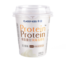 卡士CLASSY·KISS 双倍蛋白风味发酵乳 卡士酸奶 活力原味 12杯